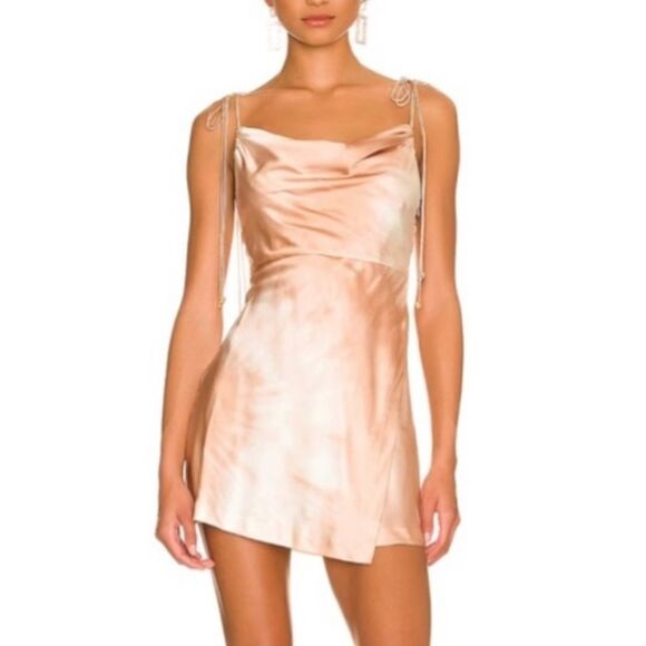 NWT Retrofete x Revolve Ariella Dress Neutral Tie Dye Large - Picture 1 of 14